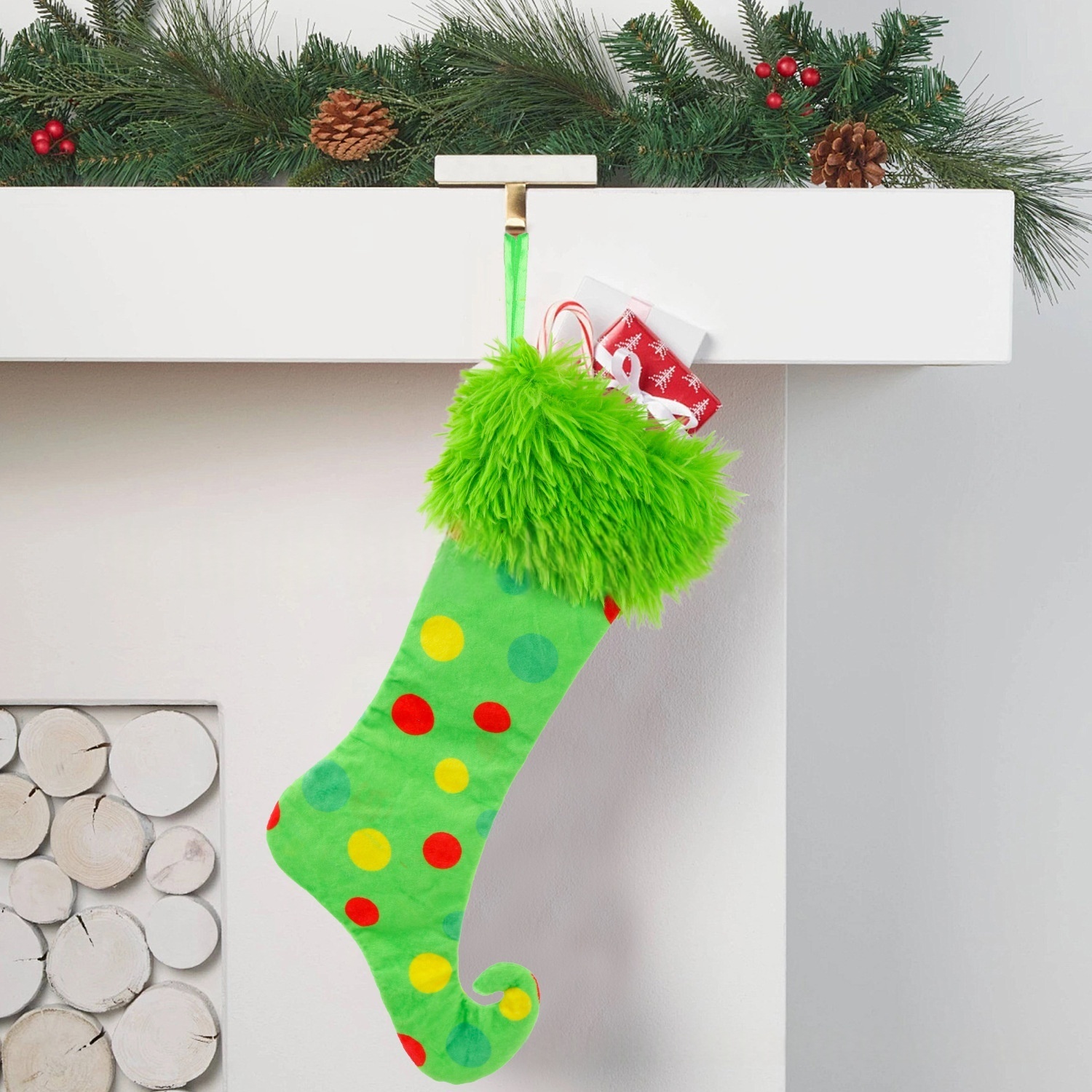 Christmas Stockings Holiday Decor Hanging Socks for Mantel Christmas Tree Decor